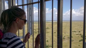 Margryt bovenop de vuurtoren