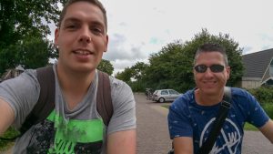 Jan en Patrick op de fiets