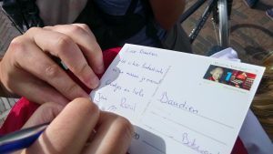 Kaartje schrijven voor Baudien